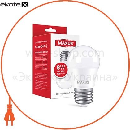 Maxus 1-LED-747 лампа светодиодная g45 8w 3000k 220v e27