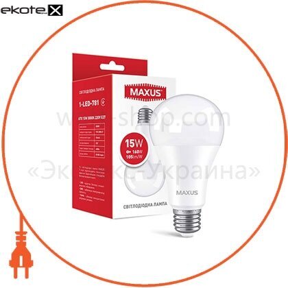 Maxus 1-LED-781 лампа светодиодная maxus 1-led-781 a70 15w 3000k 220v e27