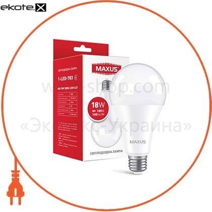 Maxus 1-LED-783 лампа светодиодная maxus 1-led-783 a80 18w 3000k 220v e27