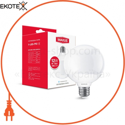 Maxus 1-LED-792 лампа светодиодная g95 12w 4100k 220v e27