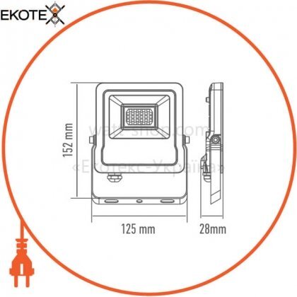 Світлодіодний прожектор MAXUS 20W, 5000K, Maxus, 1-MAX-01-LFL-2050