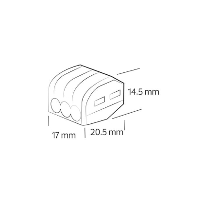 Роз’єм 3-х полюсний CONNECTOR-3, Horoz Electric, 103-001-0003-010