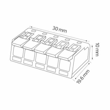 Клемник 5-х полюсний SLIM CONNECTOR-5, Horoz Electric, 103-002-0005-010