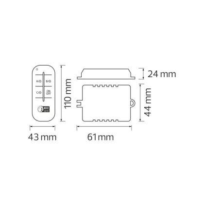 Пульт для люстр однолінійний CONTROLLER-1 max 300W, Horoz Electric, 105-001-0001-011