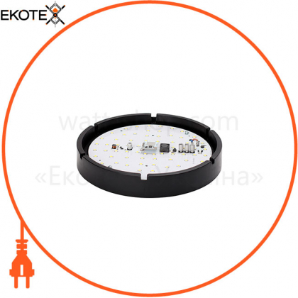 Світильник ERKA 1065D.i LED-Black, настінний з вбудованим датчиком руху, 12 W, 4200K, круглий, прозорий, IP 65, ERKA, 106533