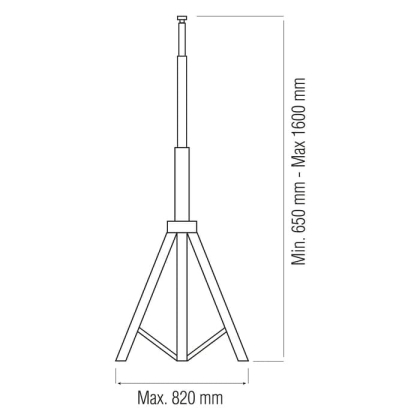 Підставка під прожектор одинарна TRIPOD SINGLE, Horoz Electric, 107-001-0001-010
