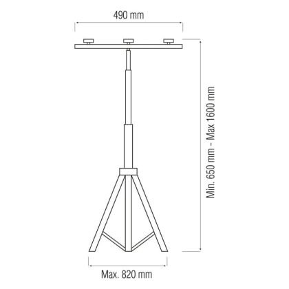 Підставка під прожектор подвійна TRIPOD DOUBLE, Horoz Electric, 107-001-0002-010