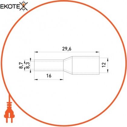 Enext s3036056 изолированный наконечник втулочный e.terminal.stand.e35-16. grey 35,0 кв. мм, серый (50шт)