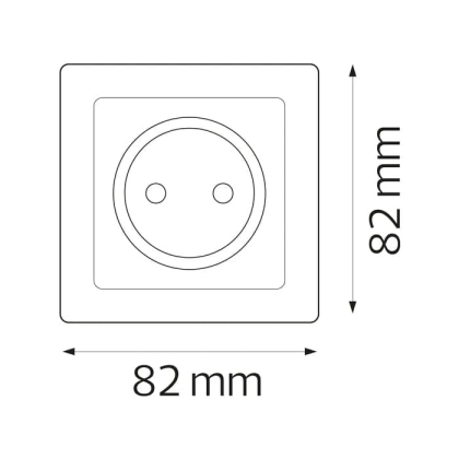 Розетка з заземленням з кришкою біла TINA, Horoz Electric, 112-005-0010-010