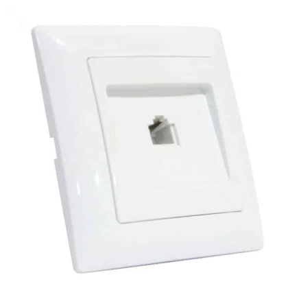 Розетка телефонна біла TINA, Horoz Electric, 112-005-0011-010