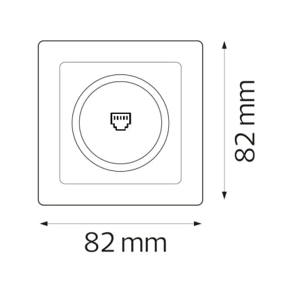 Розетка комп’ютерна біла TINA, Horoz Electric, 112-005-0014-010