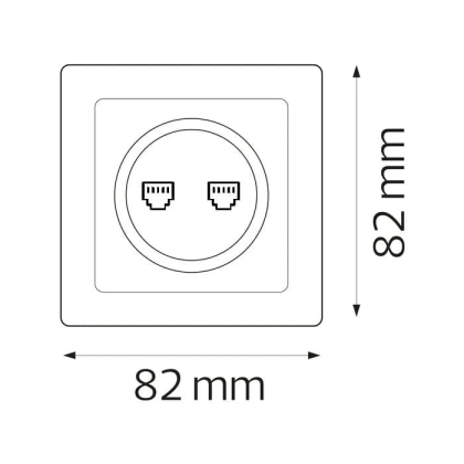 Розетка комп’ютер+телефон TINA, Horoz Electric, 112-005-0016-010