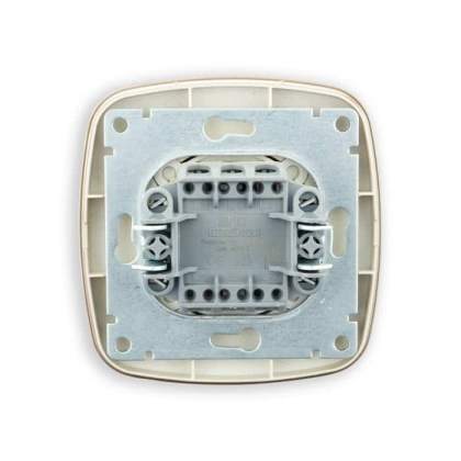 Вимикач 2-клавішний золото ELA, Horoz Electric, 112-007-0002-030