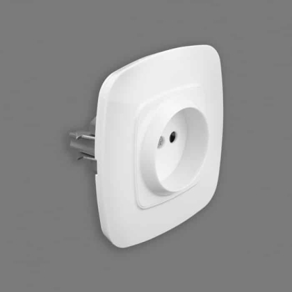 Розетка одинарна без заземлення біла ELA, Horoz Electric, 112-007-0005-010
