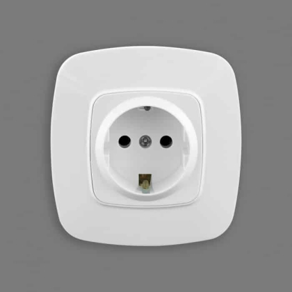 Розетка одинарна з заземленням біла ELA, Horoz Electric, 112-007-0006-010