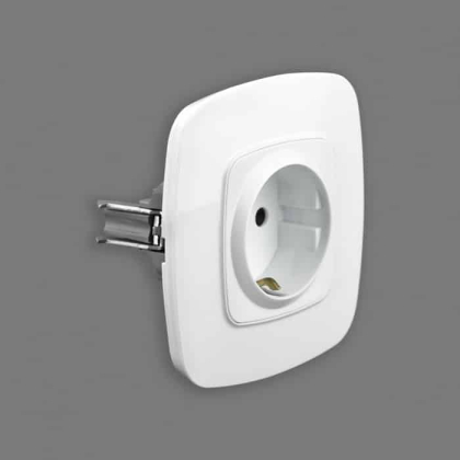 Розетка одинарна з заземленням біла ELA, Horoz Electric, 112-007-0006-010