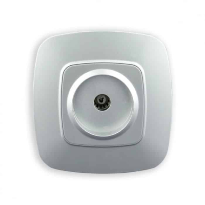 Розетка ТВ срібло ELA, Horoz Electric, 112-007-0009-020