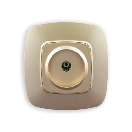 Розетка ТВ золото ELA, Horoz Electric, 112-007-0009-030