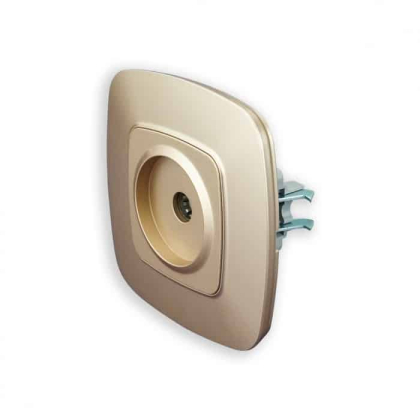 Розетка ТВ золото ELA, Horoz Electric, 112-007-0009-030