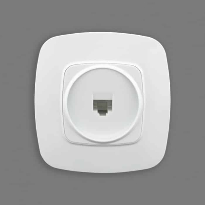 Розетка телефонна біла ELA, Horoz Electric, 112-007-0010-010