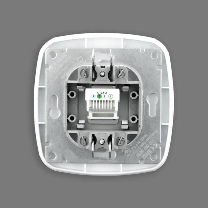 Розетка телефонна біла ELA, Horoz Electric, 112-007-0010-010