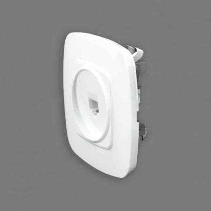 Розетка телефонна біла ELA, Horoz Electric, 112-007-0010-010