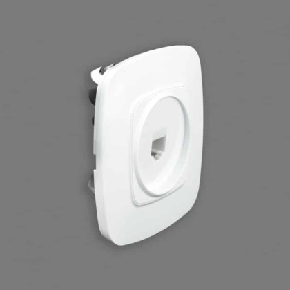 Розетка телефонна біла ELA, Horoz Electric, 112-007-0010-010