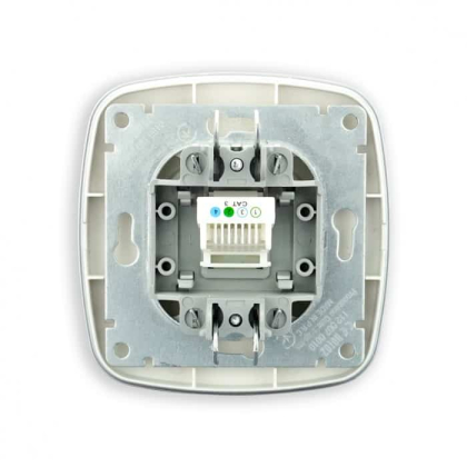 Розетка телефонна срібло ELA, Horoz Electric, 112-007-0010-020