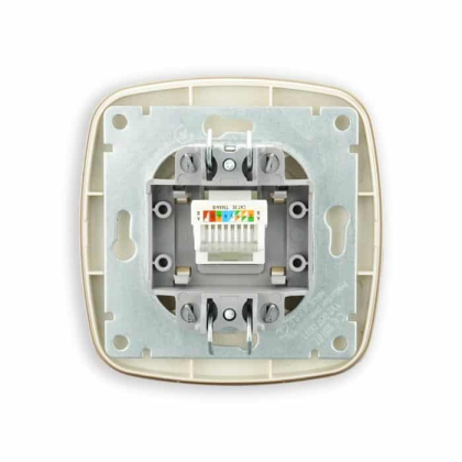 Розетка телефонна золото ELA, Horoz Electric, 112-007-0010-030