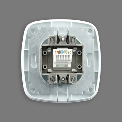 Розетка комп’ютерна біла ELA, Horoz Electric, 112-007-0011-010