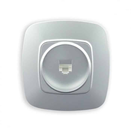 Розетка комп’ютерна срібло ELA, Horoz Electric, 112-007-0011-020