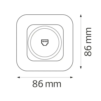 Розетка комп’ютерна золото ELA, Horoz Electric, 112-007-0011-030