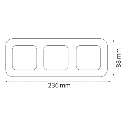 Рамка 3-на золото ELA, Horoz Electric, 112-007-0013-030