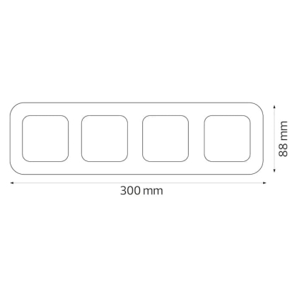 Рамка 4-на золото ELA, Horoz Electric, 112-007-0014-030