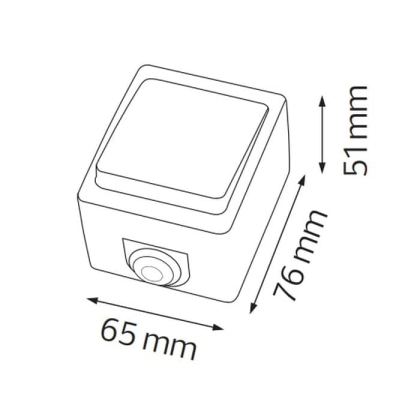 Розетка накладна 1-на з заземленням з кришкою ATOM, Horoz Electric, 112-100-0001-010