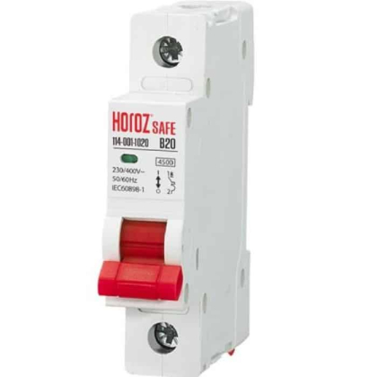 Автоматичний вимикач SAFE 20А 1P В, Horoz Electric, 114-001-1020-010