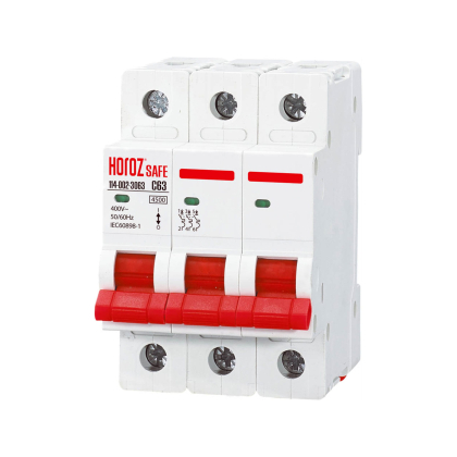 Автоматичний вимикач SAFE 63А 3P С, Horoz Electric, 114-002-3063-010