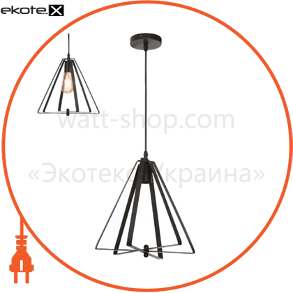 Horoz Electric 021-012-0001-010 светильник подвесной e27 250v 1м. металлический черный
