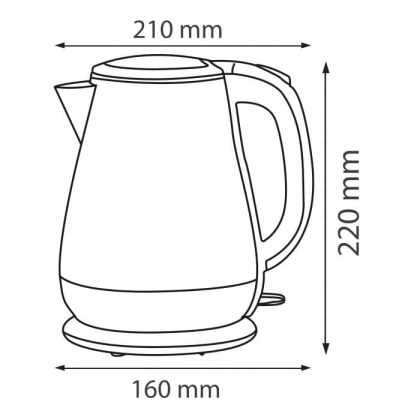 Електрочайник KETTLE-1 рожевий, Horoz Electric, 119-001-0001-010