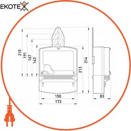 Enext nik2985 счетчик трехфазный с ж/к экраном nik 2303 арк1 1100 3х220/380в, комбинированного включения 5(10) а