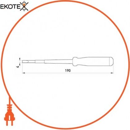 Enext t001104 индикатор-отвертка e.tool.test04 190х4 прямой шлиц ас100-500в