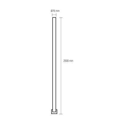 Стійка для вуличного світильника COMBAT – POLE, Horoz Electric, 130-001-0001-010