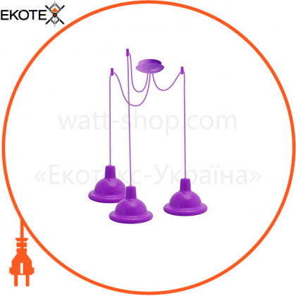 Світильник ERKA 1303-323 LED, стельовий, 3x12W, 6400K, 2м, фіолетовий, ERKA, 130338