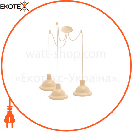 Світильник ERKA 1303-323 LED, стельовий, 3x12W, 4200K, 2м, слонова кістка, ERKA, 130339