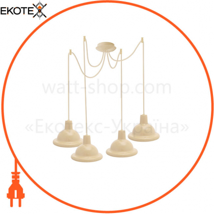 Світильник ERKA 1303-424 LED, стельовий, 4x12W, 4200K, 2м, слонова кістка, ERKA, 130359