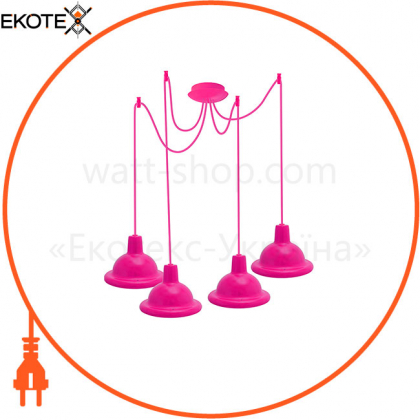 Світильник ERKA 1303-424 LED, стельовий, 4x12W, 4200K, 2м, рожевий, ERKA, 130361