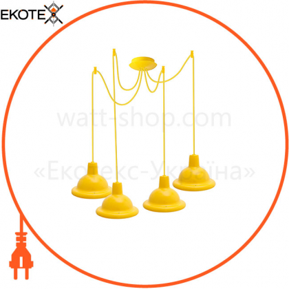 Світильник ERKA 1303-424 LED, стельовий, 4x12W, 4200K, 2м, жовтий, ERKA, 130363