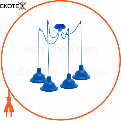Світильник ERKA 1303-424 LED, стельовий, 4x12W, 4200K, 2м, синій, ERKA, 130367