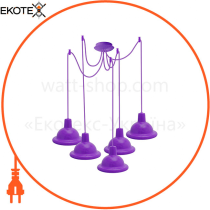 Світильник ERKA 1303-525 LED, стельовий, 5x12W, 6400K, 2м, фіолетовий, ERKA, 130378