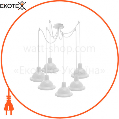 Світильник ERKA 1303-626 LED, стельовий, 6x12W, 6400K, 2м, білий, ERKA, 130392